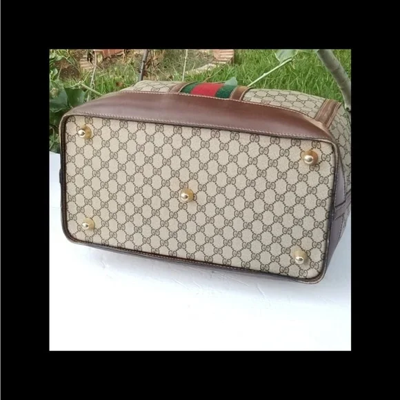 Fabulous Vintage Gucci Supreme Overnight Weekend Travel Train Boston Bag $2,400 - Picture 5 of 9